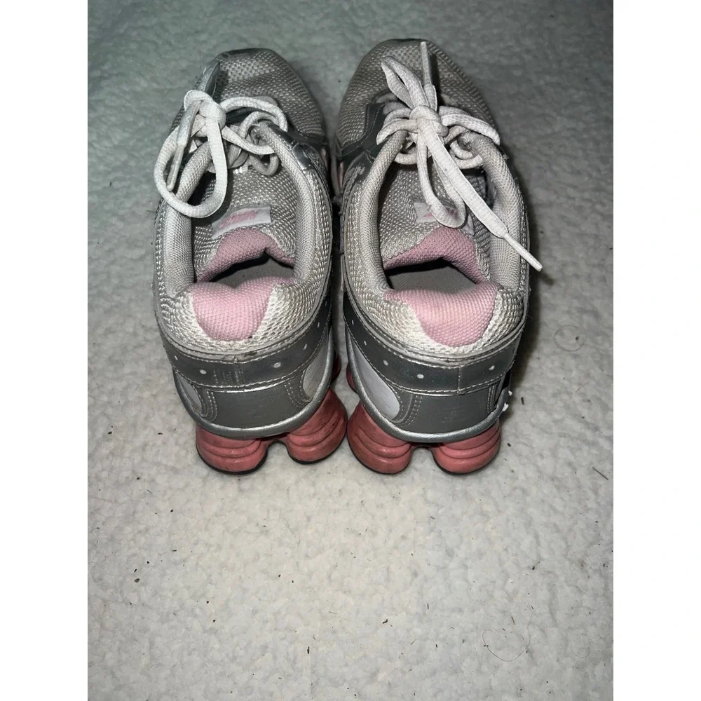 Nike Shox Quality Kids‎ Running Shoes Silver Pink 398425-100 Size 6Y